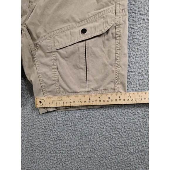 Eddie Bauer First Ascent Shorts Mens 30 Cotton Nylon Stretch Cargo Trail Beige - Picture 12 of 16
